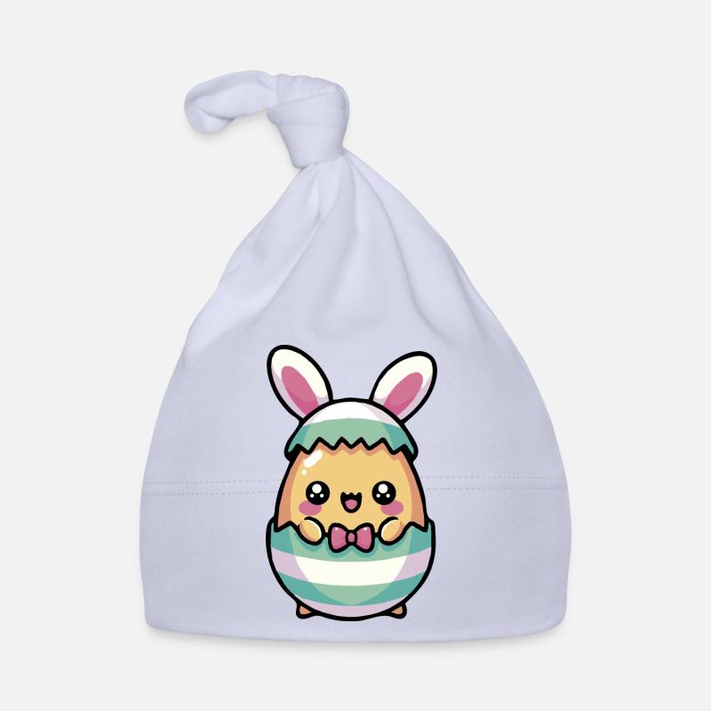 Cute Chibi Easter Bunny in a Egg Organic Baby Cap