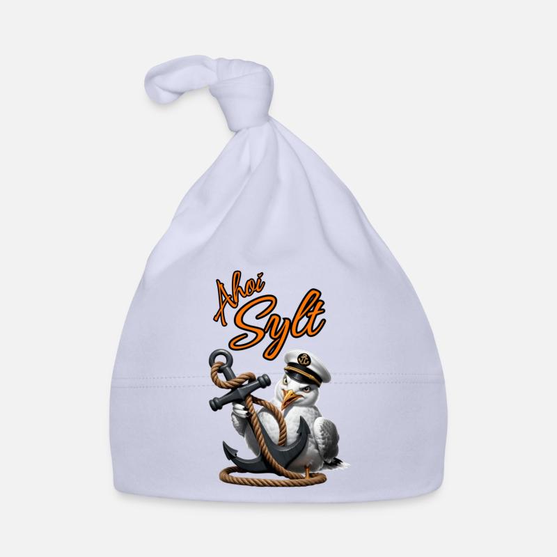 Ahoy Sylt Seagull with Anchor Organic Baby Cap
