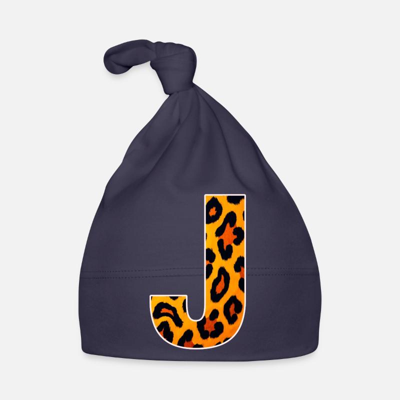 LeopardJ Letter Organic Baby Cap