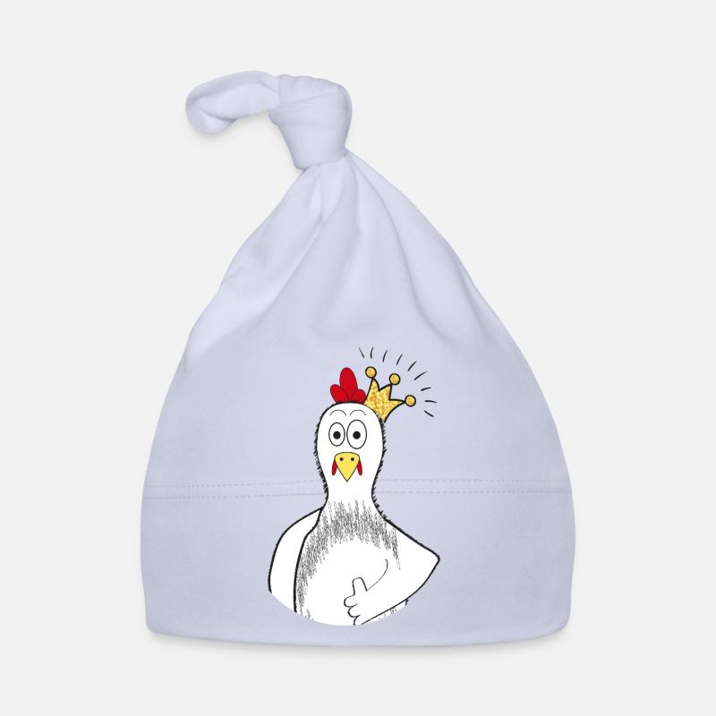 Huhn mit Krone Baby Bio-Mütze