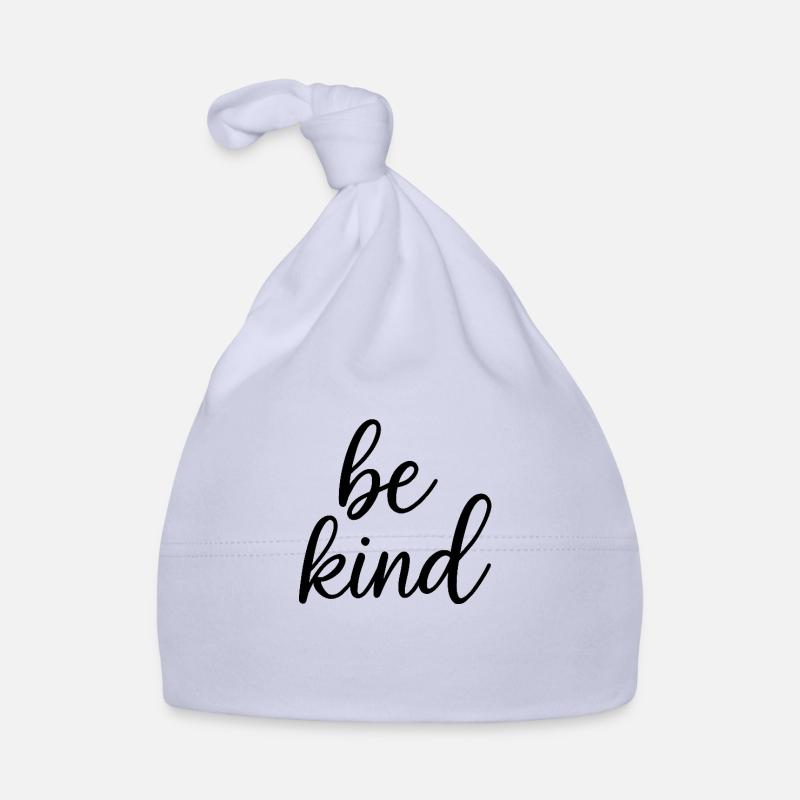 be kind black text Baby Bio-Mütze