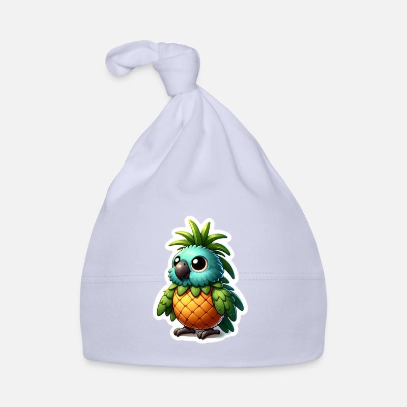 Petit perroquet mignon - Bonnet bio Bébé - ciel
