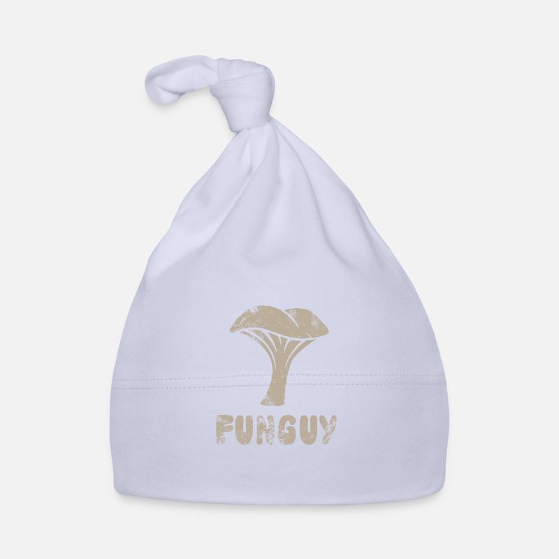 Funguy - drôle de champignon - jeu de mots - Bonnet bio Bébé - ciel