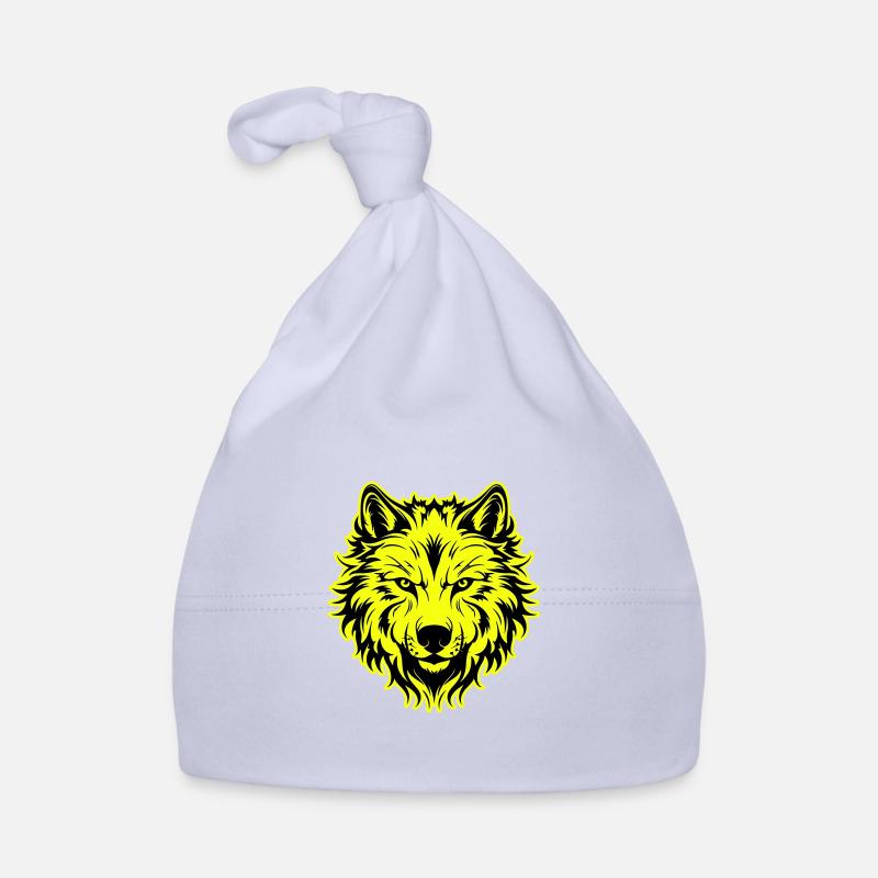 Icône de portrait de tête de loup Bonnet bio Bébé