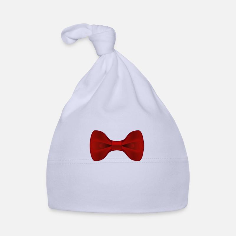 Plain Red Bow Tie Organic Baby Cap