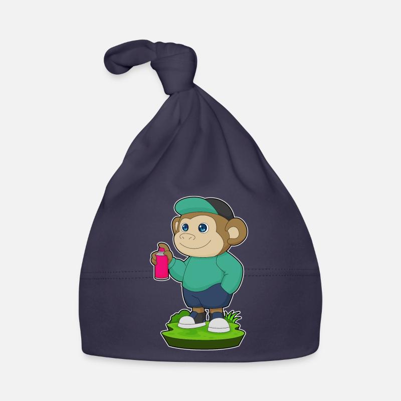 Monkey Painter Spray Organic Baby Cap