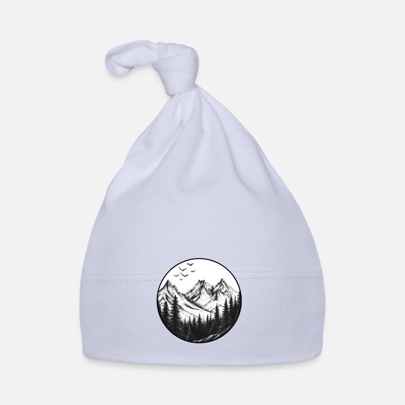 Mountain landscape, nature exploration Organic Baby Cap