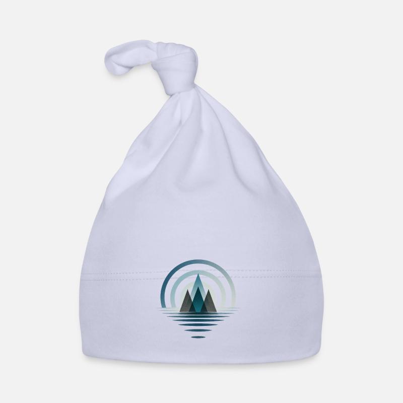 Symbolisches Berg Abstraktes Logo Baby Bio-Mütze
