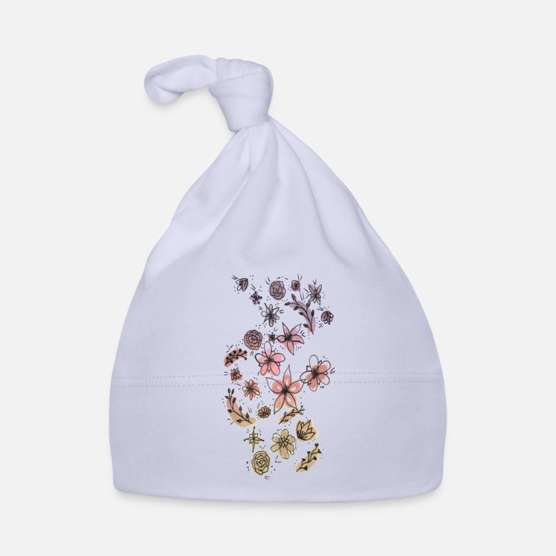 Prairie de fleurs colorée Bonnet bio Bébé