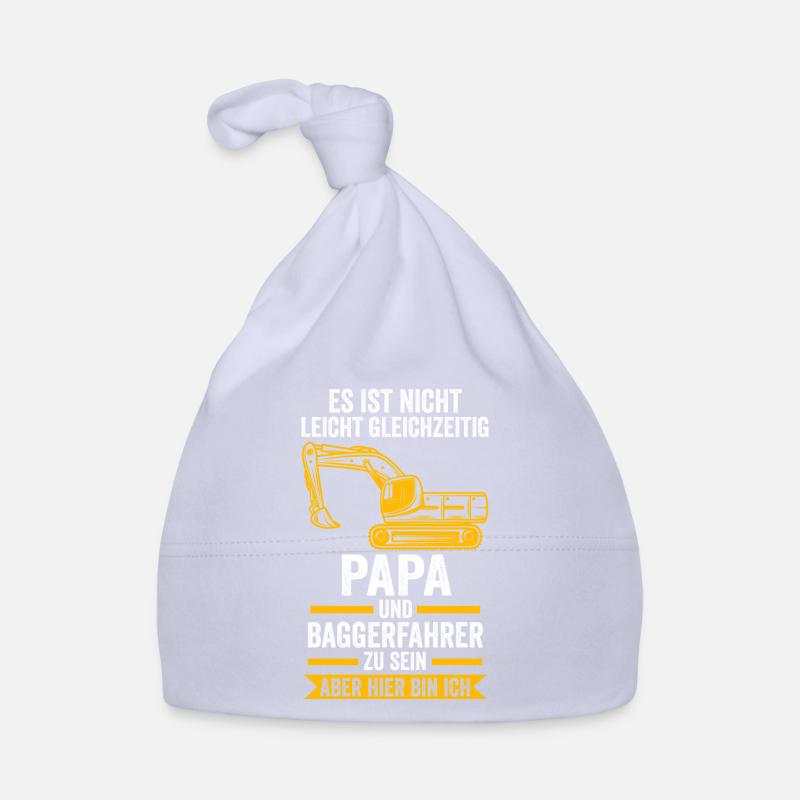 Baggerfahrer Papa Bagger Geschenk - Baby Bio-Mütze - Sky