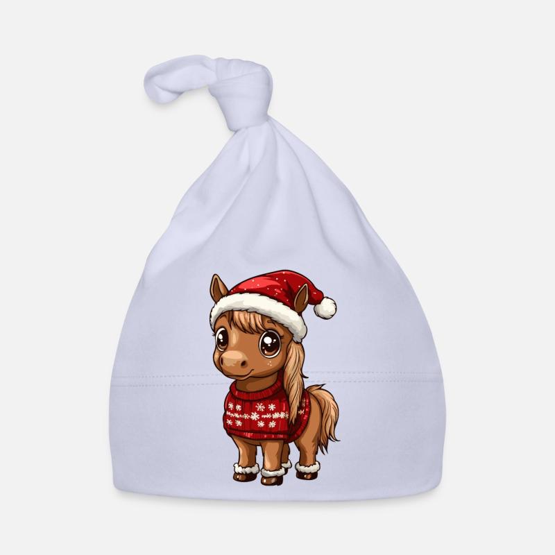 Cheval Noël Bande dessinée Bonnet bio Bébé
