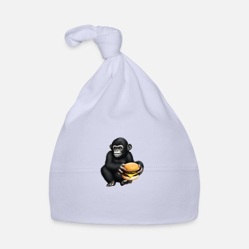 Gorilla aime les cheeseburgers Bonnet bio Bébé
