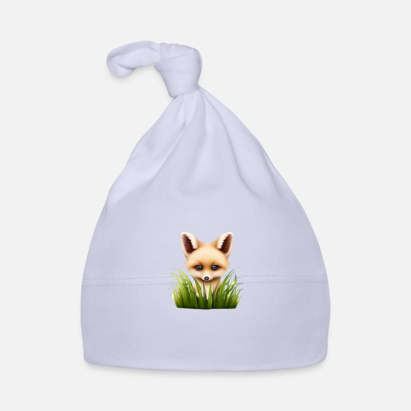 Petit renard caché dans l’herbe Bonnet bio Bébé