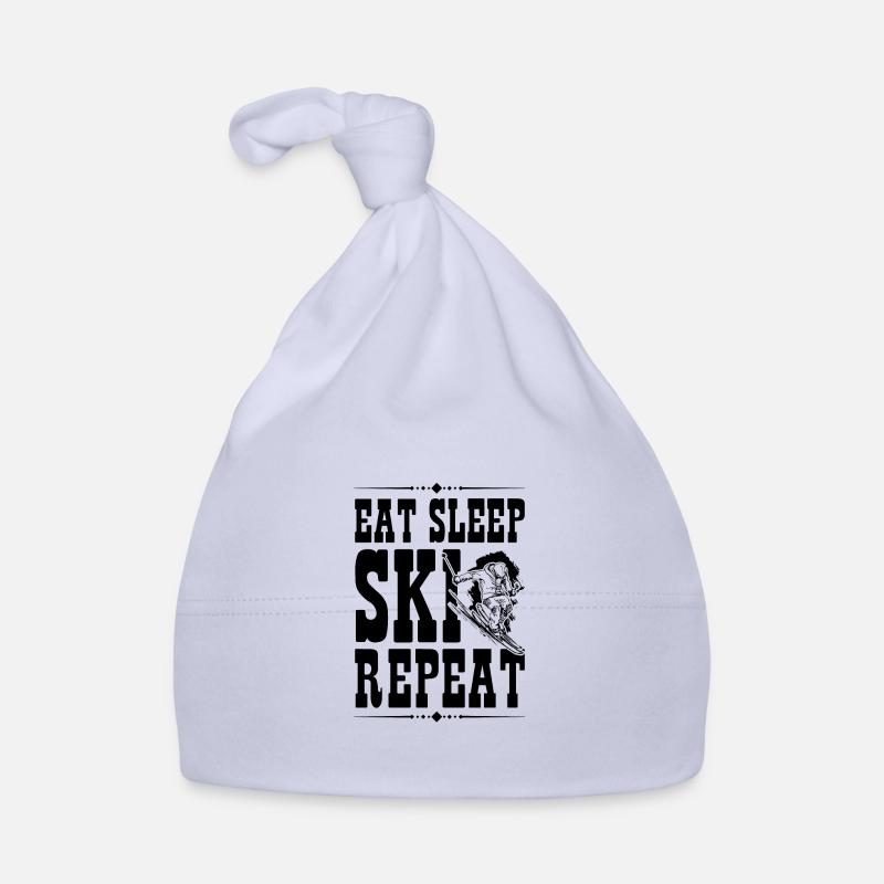 Eat Sleep Ski Repeat Organic Baby Cap
