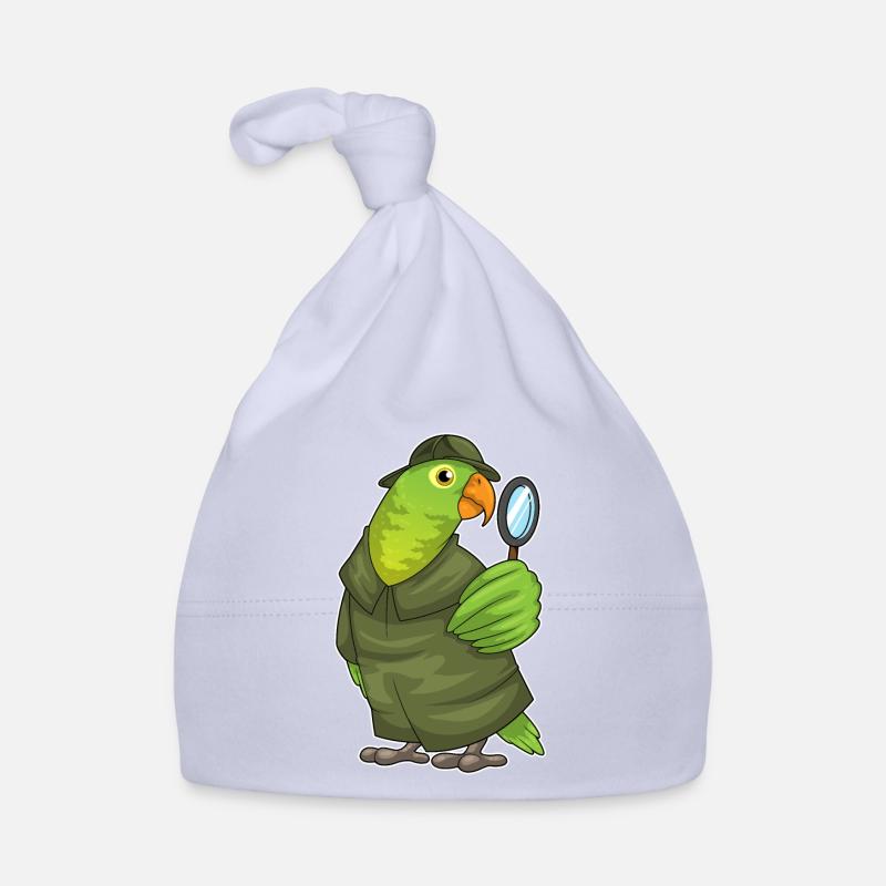 Parrot Detective Magnifier Organic Baby Cap