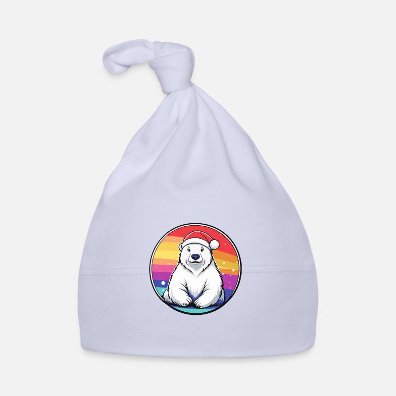 Polar Bear Christmas Christmas Organic Baby Cap