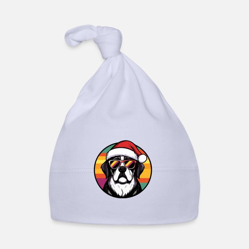 Saint Bernard Chien Noël Cool Bonnet bio Bébé
