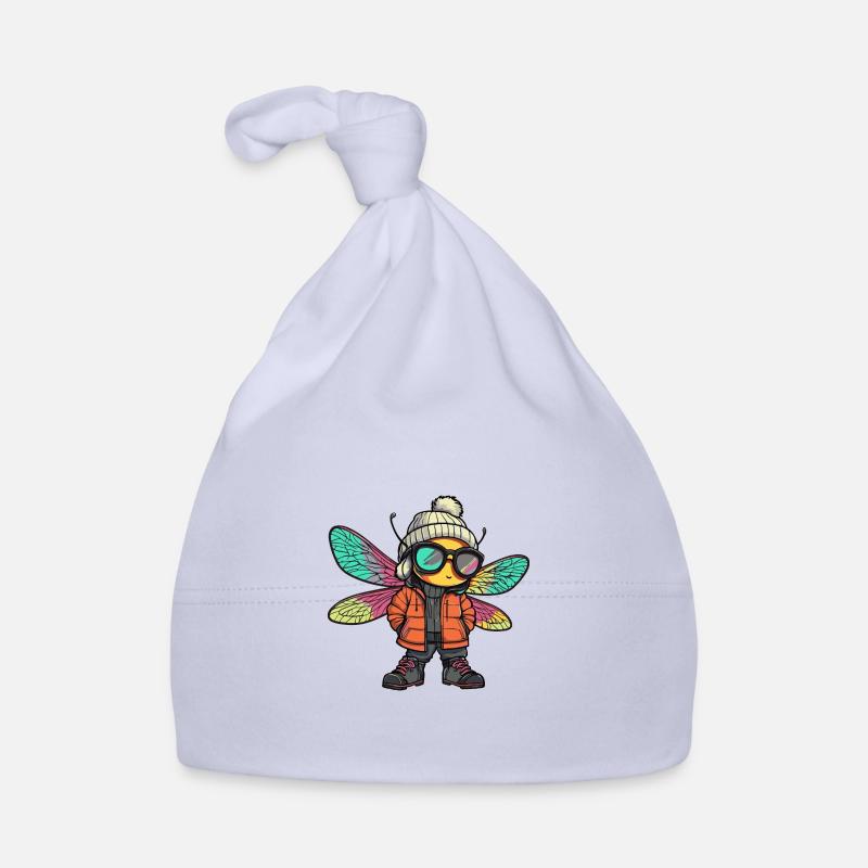 Bande dessinée d’hiver libellule Bonnet bio Bébé