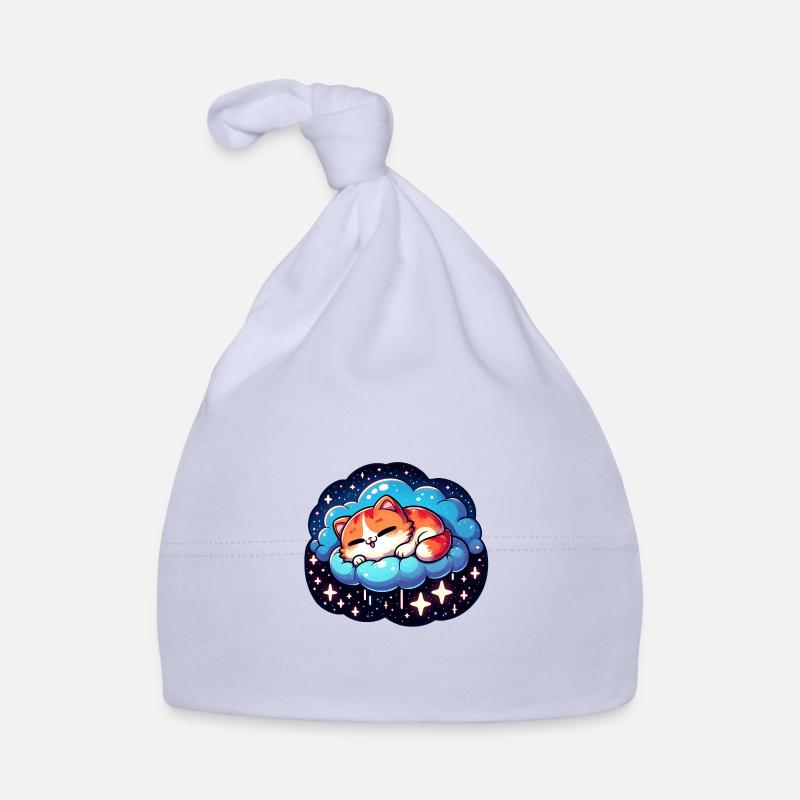 Cute sleeping kitten Organic Baby Cap
