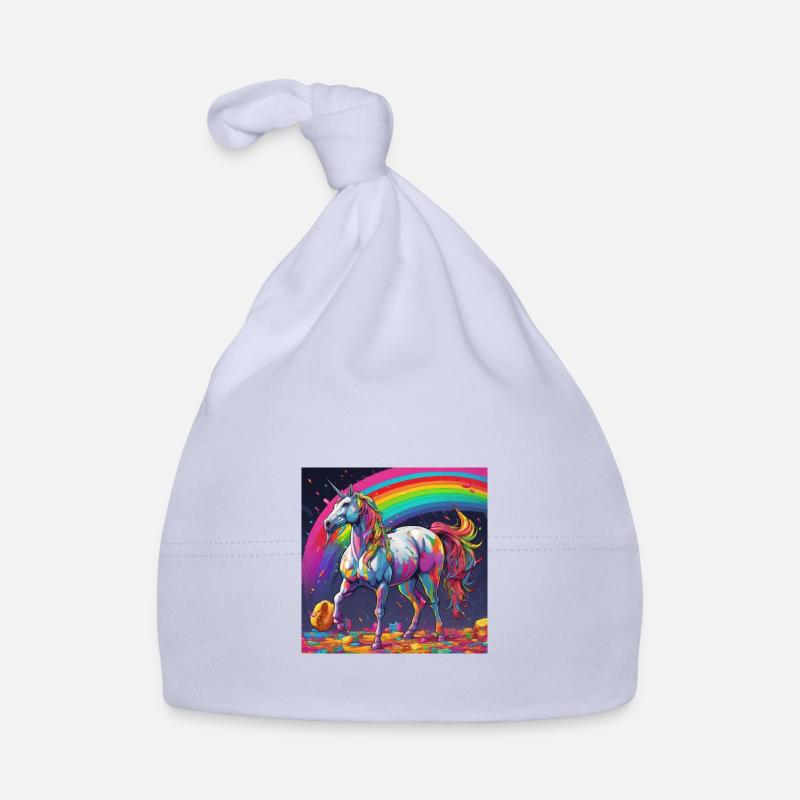 Licorne, coloré, couleur, arc-en-ciel, bande dessinée Bonnet bio Bébé