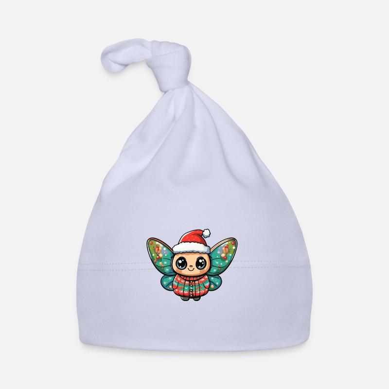 Bande dessinée de Noël papillon Bonnet bio Bébé