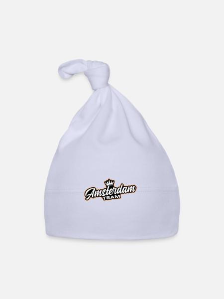 Amsterdam Team - Organic Baby Cap - sky - Front