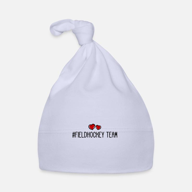 Cœur d’équipe de hockey sur gazon - Bonnet bio Bébé - ciel