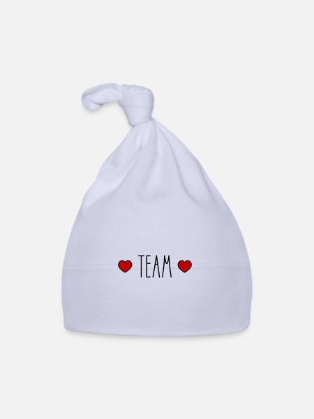 Team Herz - Baby Bio-Mütze - Sky - Vorne