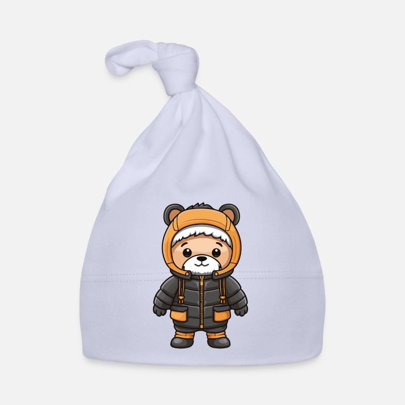 Bear Winter Comic Organic Baby Cap