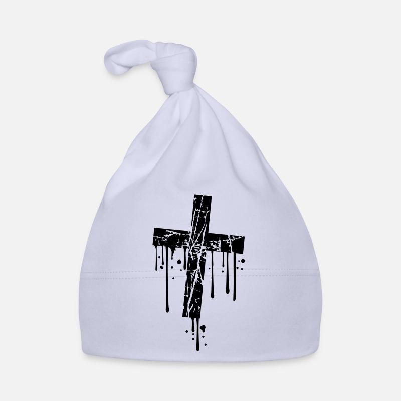 drop graffiti stamp scratch cracks old cross g Organic Baby Cap