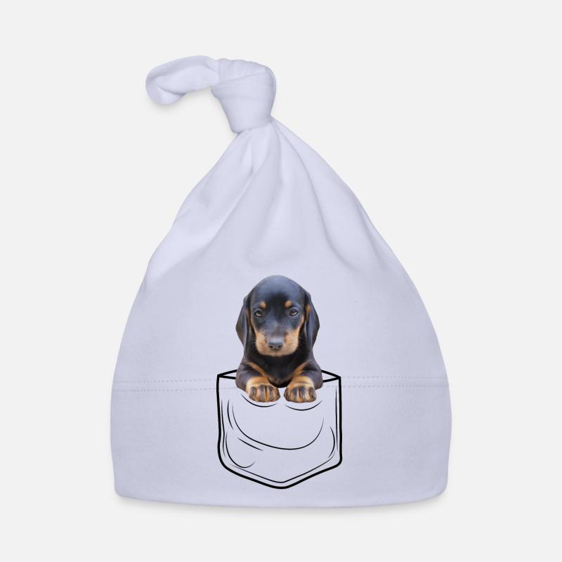 Teckel Teckel teckel de toit de blaireau poche poitrine de chien de poitrine Bonnet bio Bébé
