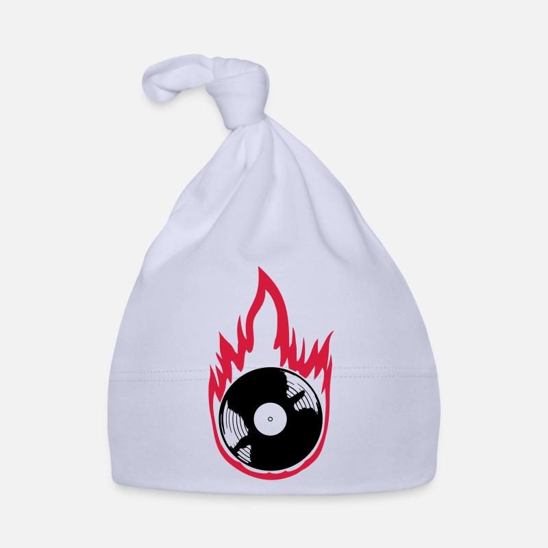 Fire Vinyl Record Music Organic Baby Cap