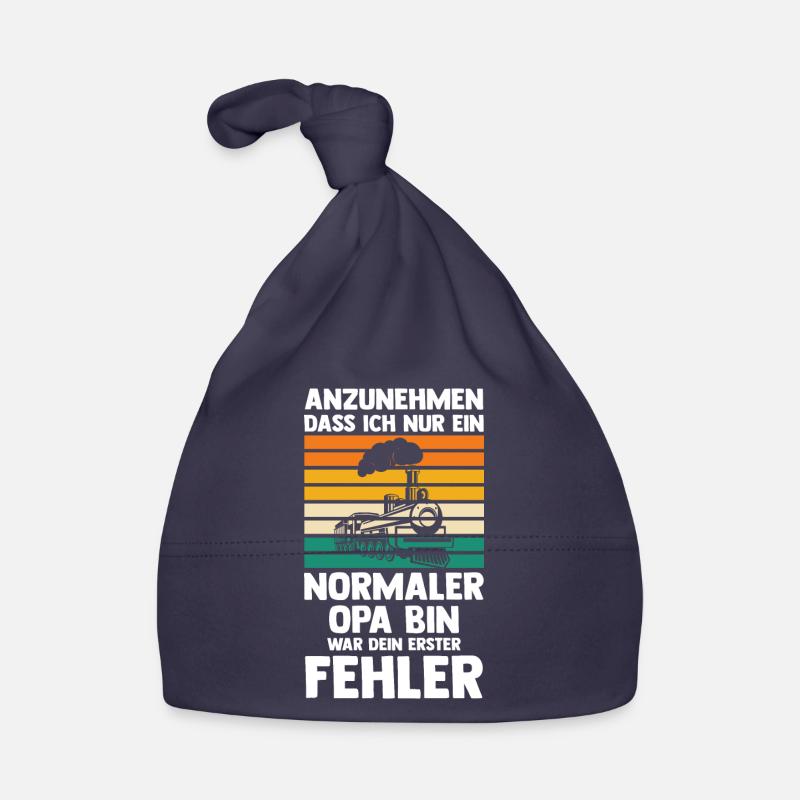 Modelleisenbahn Opa Modellbauer Geschenk Baby Bio-Mütze