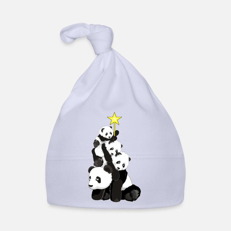 Panda Christmas Tree Organic Baby Cap