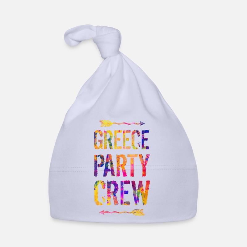 Greece Party Crew Saying Organic Baby Cap