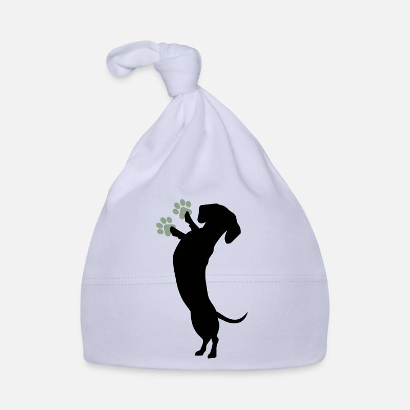 Adorable design de silhouette de teckel Bonnet bio Bébé
