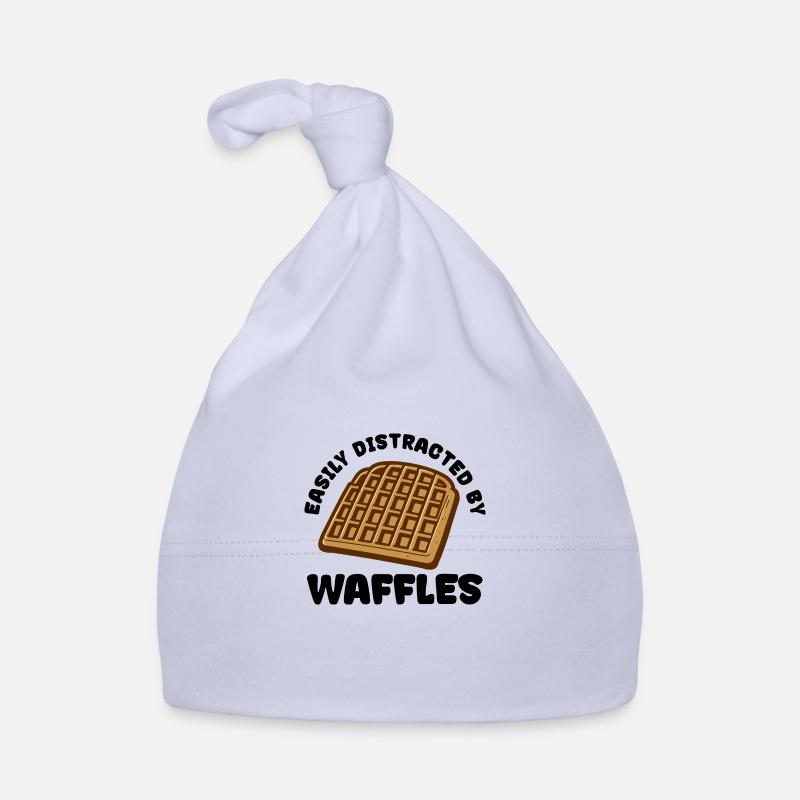 Ablenkt von Waffles Ironic Waffle Lover Baby Bio-Mütze