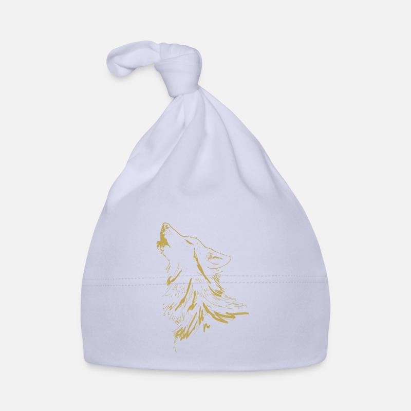 Illustrierte Designs mit Wolf Baby Bio-Mütze
