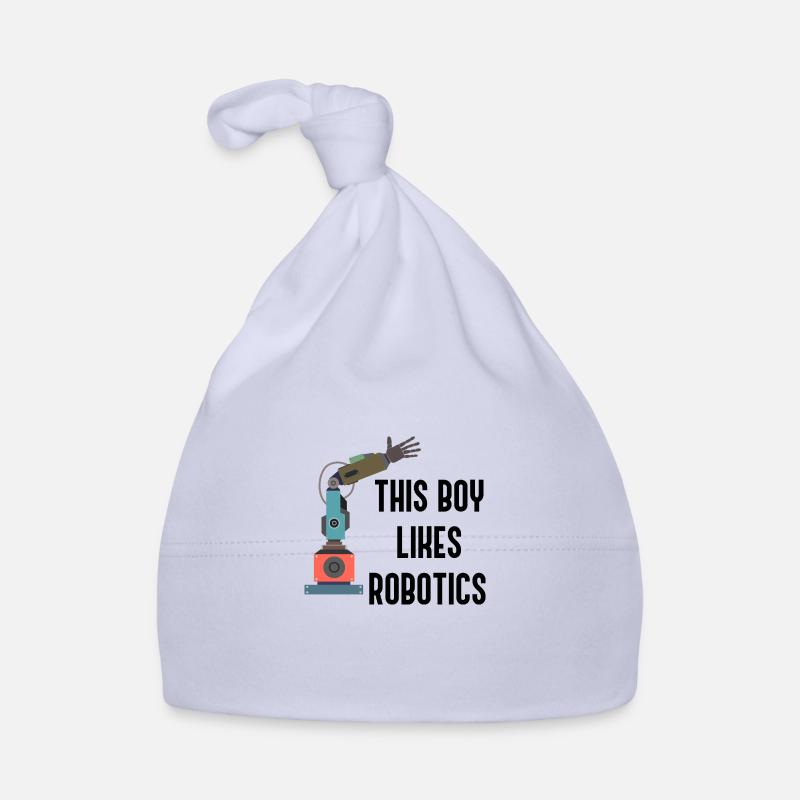 Junge mag Roboter Nette Robotik Technik Baby Bio-Mütze