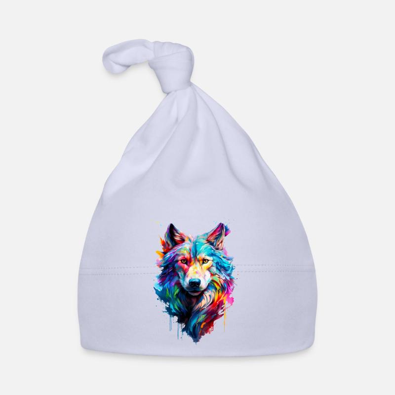 Painted Wolf Organic Baby Cap