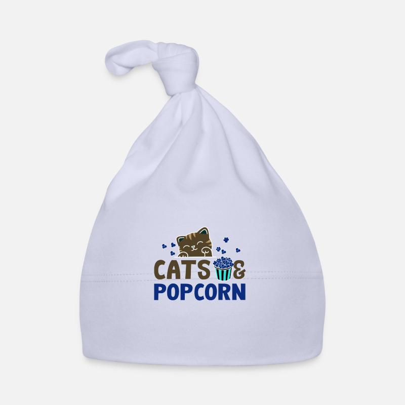 Films de pop-corn et chats ironiques Bonnet bio Bébé