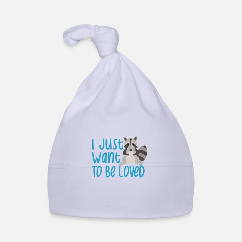 Love Raccoons Ironic Saying Cute Racoon Forest Organic Baby Cap
