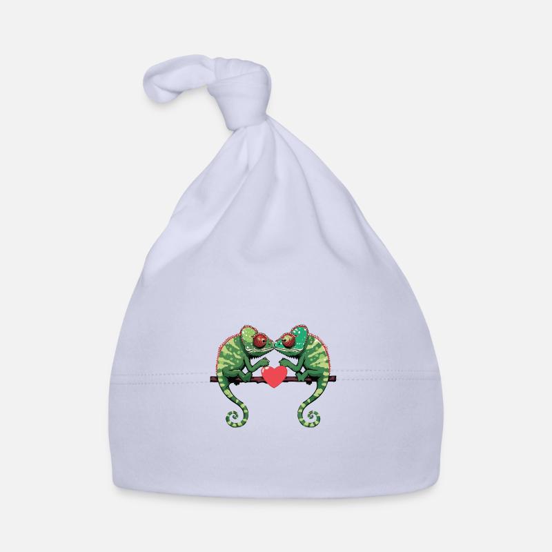 Caméléon Couple Saint-Valentin Bonnet bio Bébé