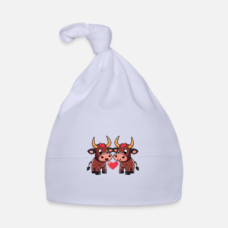 Taurus Couple Heart Organic Baby Cap