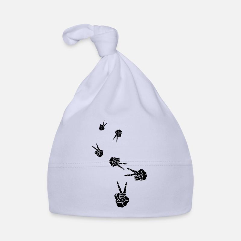 Squelette de paix de la main Bonnet bio Bébé
