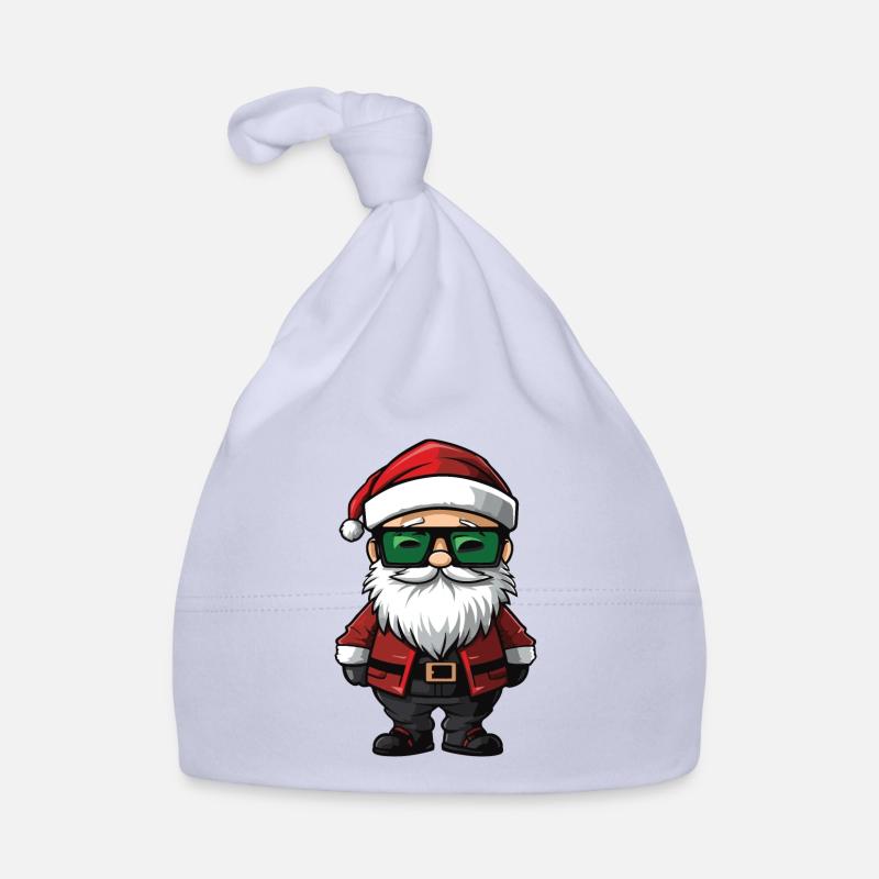 Weihnachtsmann Comic Santa Xmas - Baby Bio-Mütze - Sky
