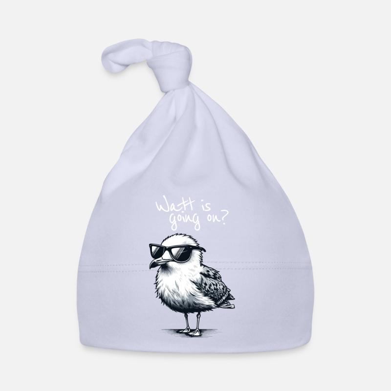 Watt is going on Coole Möwe Nordsee Spruch Baby Bio-Mütze
