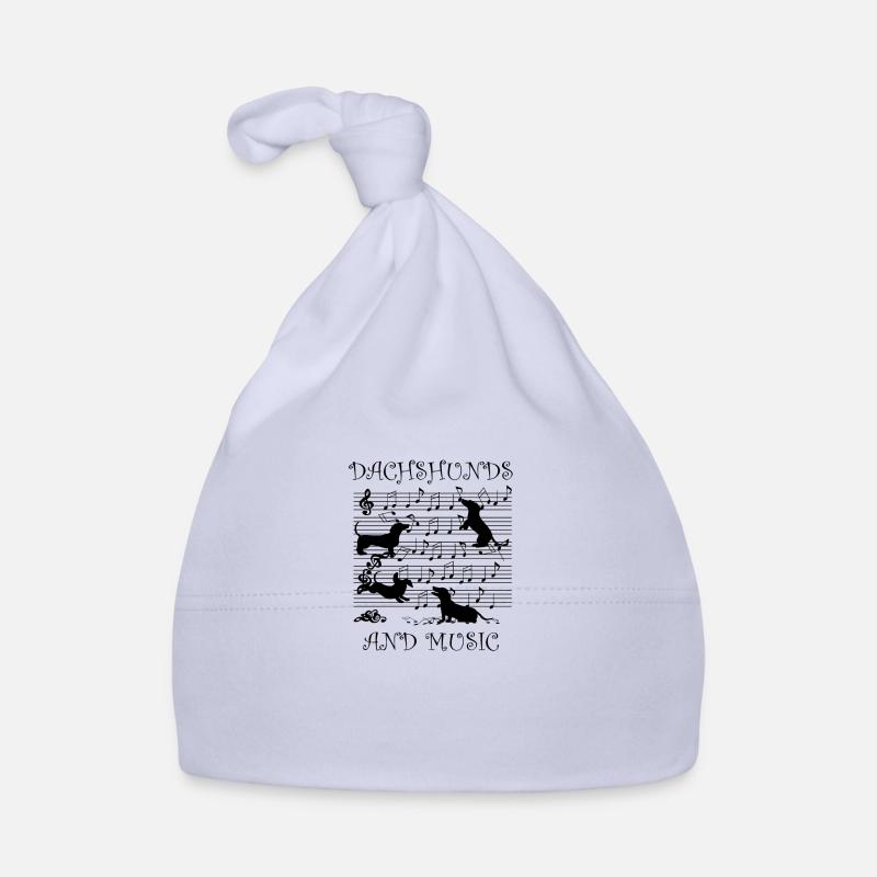 Teckel Notes musicales musiciens Clé de partition Bonnet bio Bébé