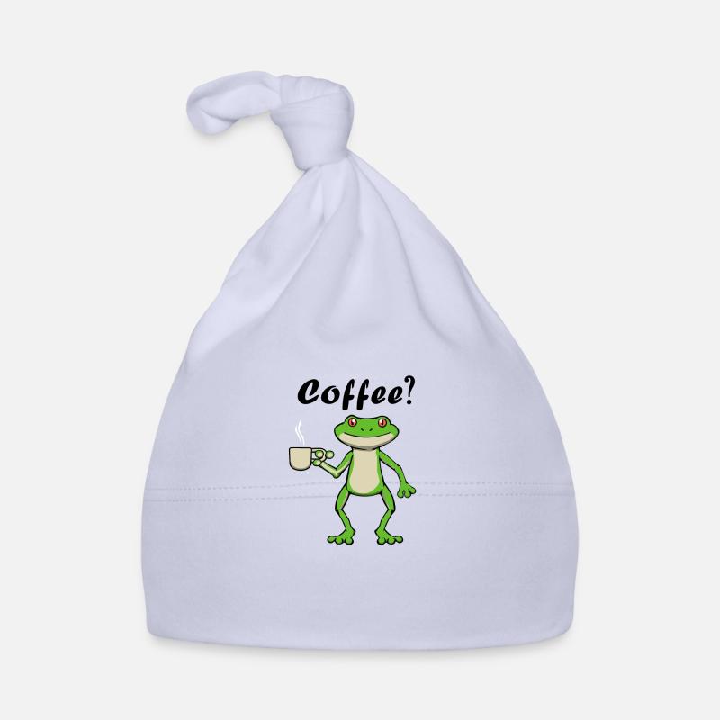 Cute Frog Tired Monday Lazy Coffee Organic Baby Cap