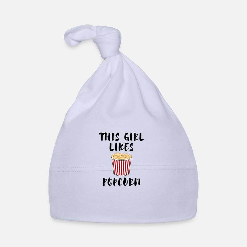Popcorn Chef Girl aime manger du maïs soufflé Bonnet bio Bébé